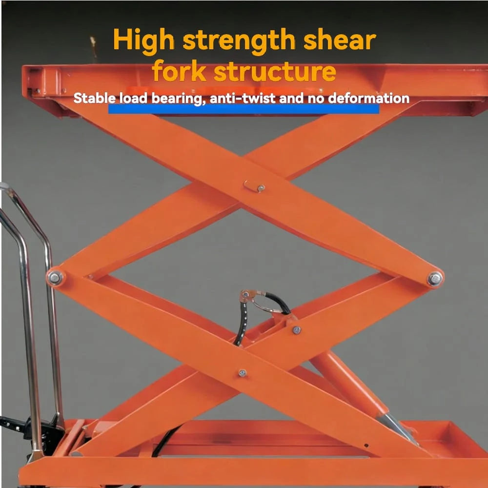 Durable wear-resistant caster wheel | KINGRISE Heavy Duty High Lift Table TF100SD