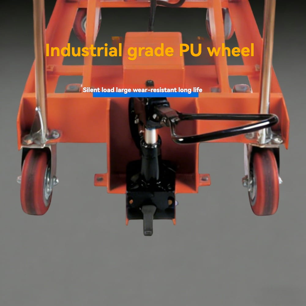 Durable wear-resistant caster wheel | KINGRISE Heavy Duty High Lift Table TF100SD