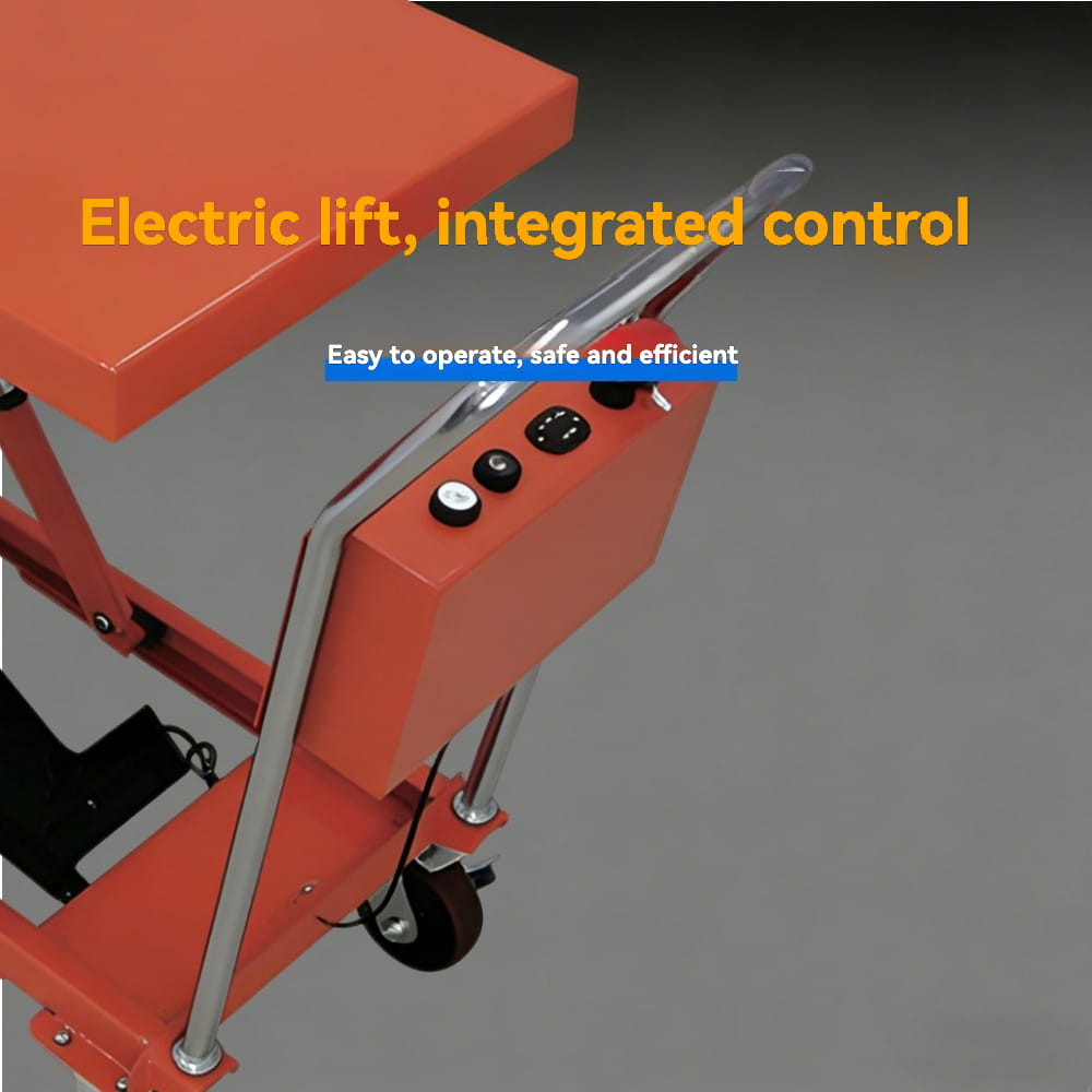 Easy control safety handle | KINGRISE Double Scissor Electric Lift Table TF20SE