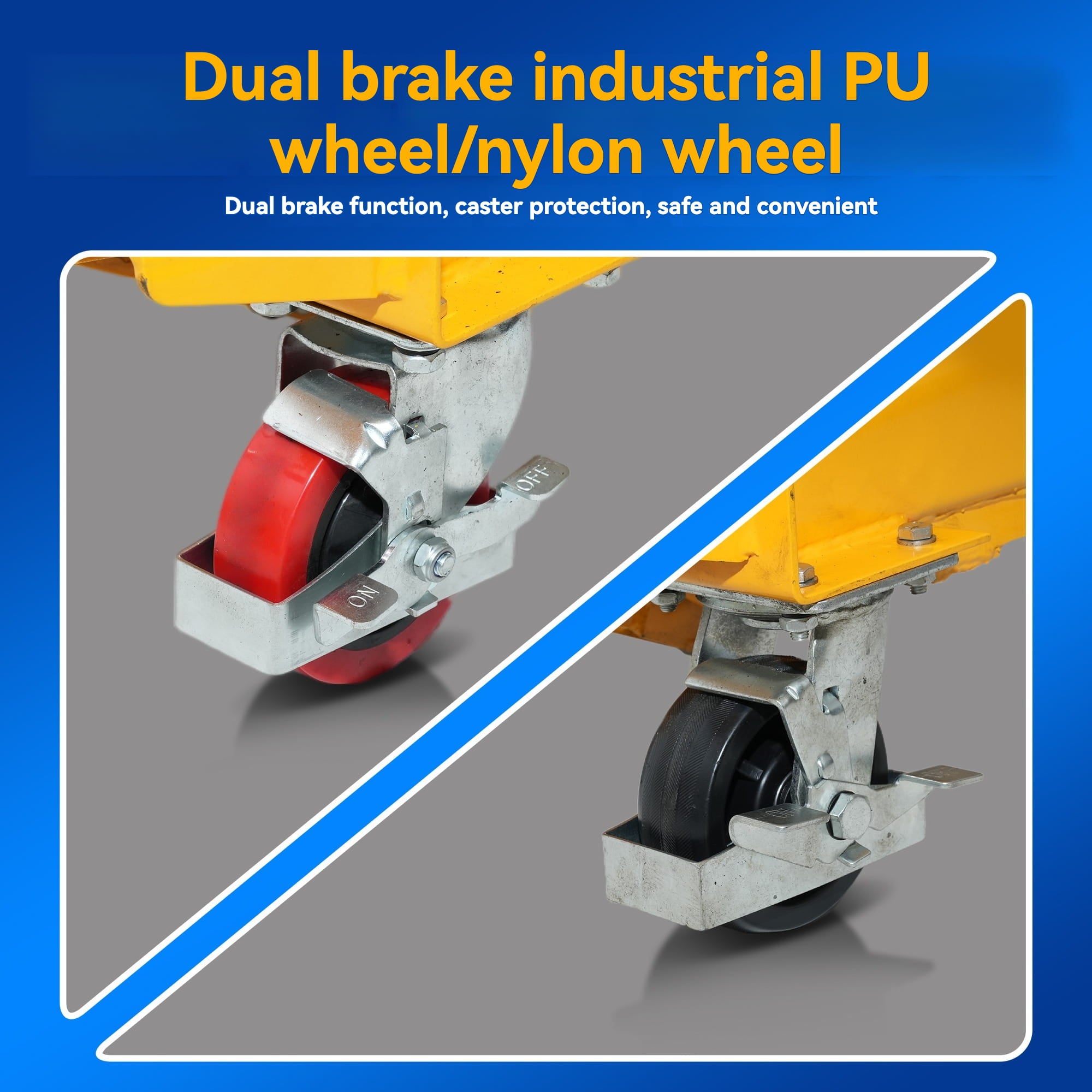 Durable wear-resistant caster wheel | KINGRISE Vertical Scissor Lift Platform TF35