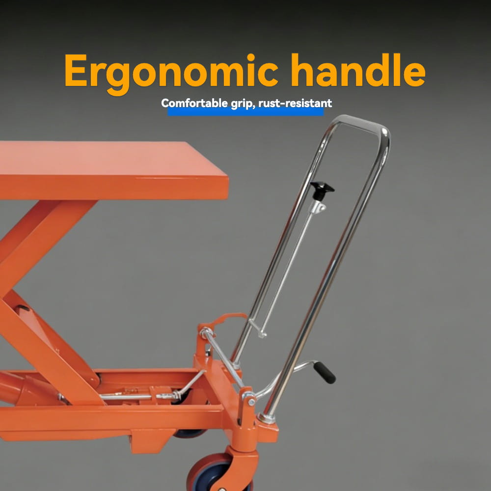 Safe control handle | KINGRISE Heavy Duty Manual Hydraulic Lift Table TF75 TF100