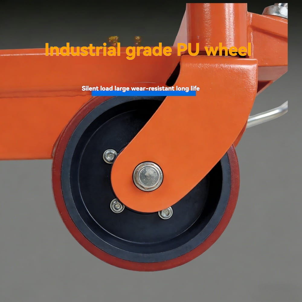 Durable wear-resistant caster wheel | KINGRISE Heavy Duty Manual Hydraulic Lift Table TF75 TF100