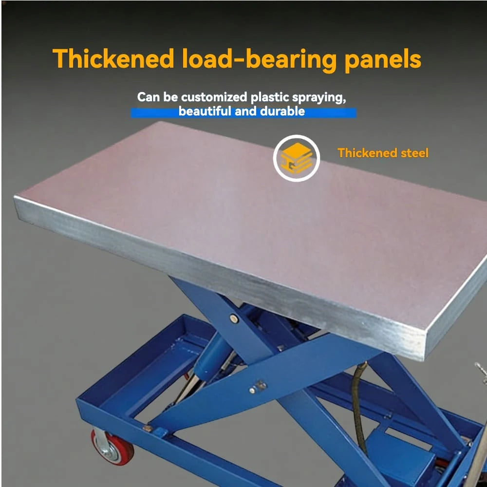 Wear-resistant spraying panel | KINGRISE Heavy Duty Pneumatic Hydraulic Lift Table TFY-100D