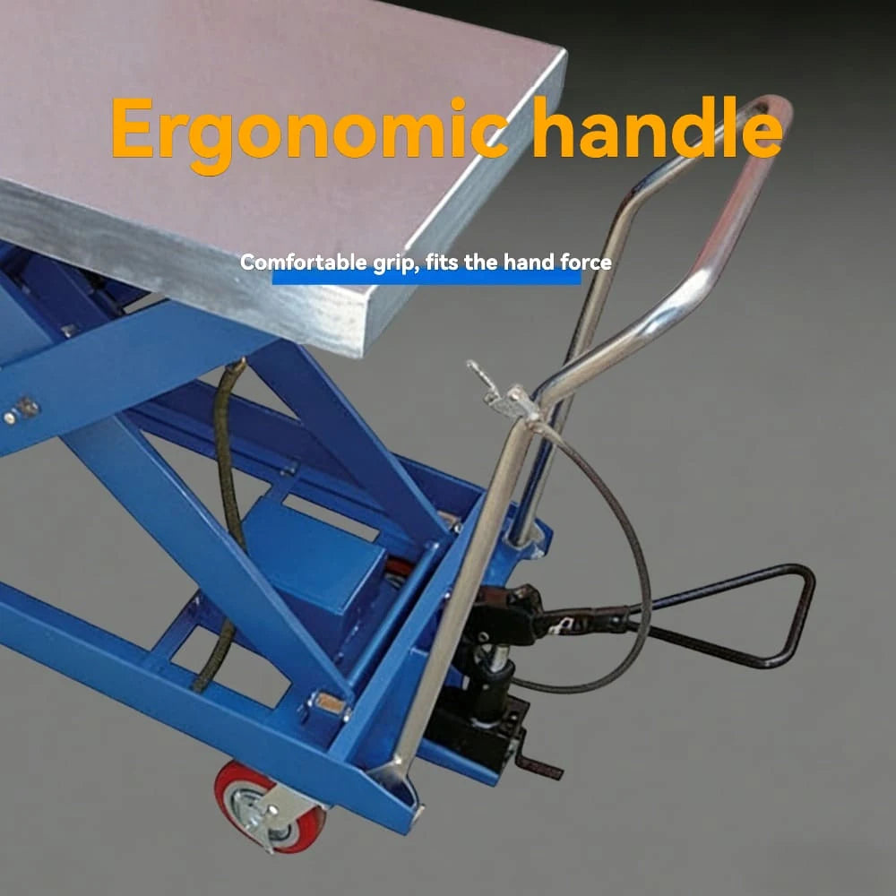 High strength shear fork structure | KINGRISE Heavy Duty Pneumatic Hydraulic Lift Table TFY-100D
