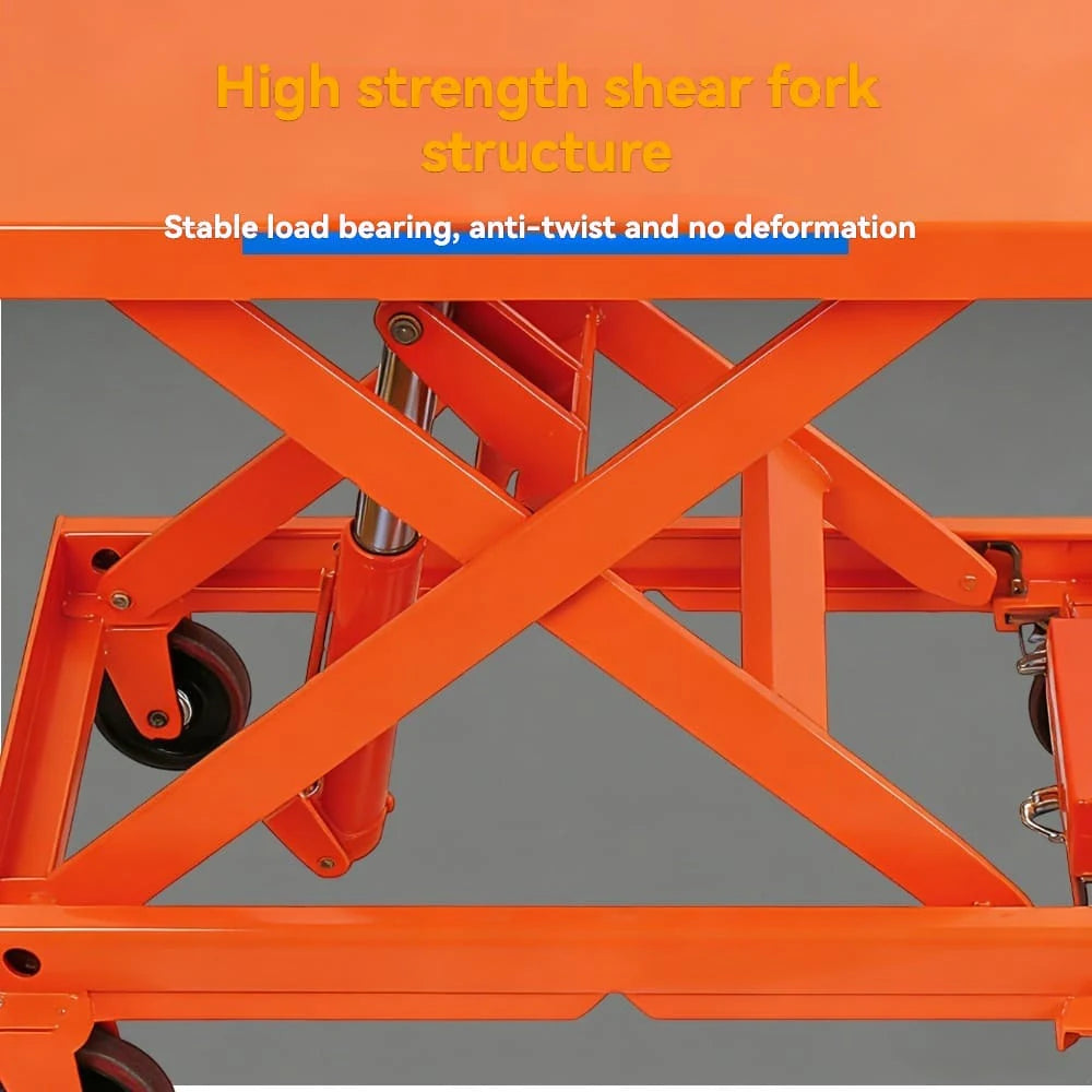 Safe control handle | KINGRISE Pneumatic & Manual Scissor Lift Table TFY-75