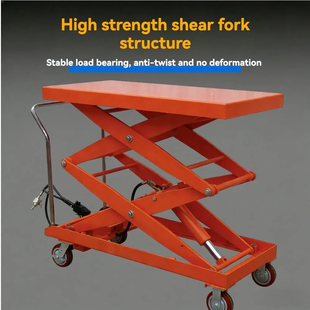 Safe control handle | KINGRISE Extra High Lift Hydraulic Table Cart TFY-75SD