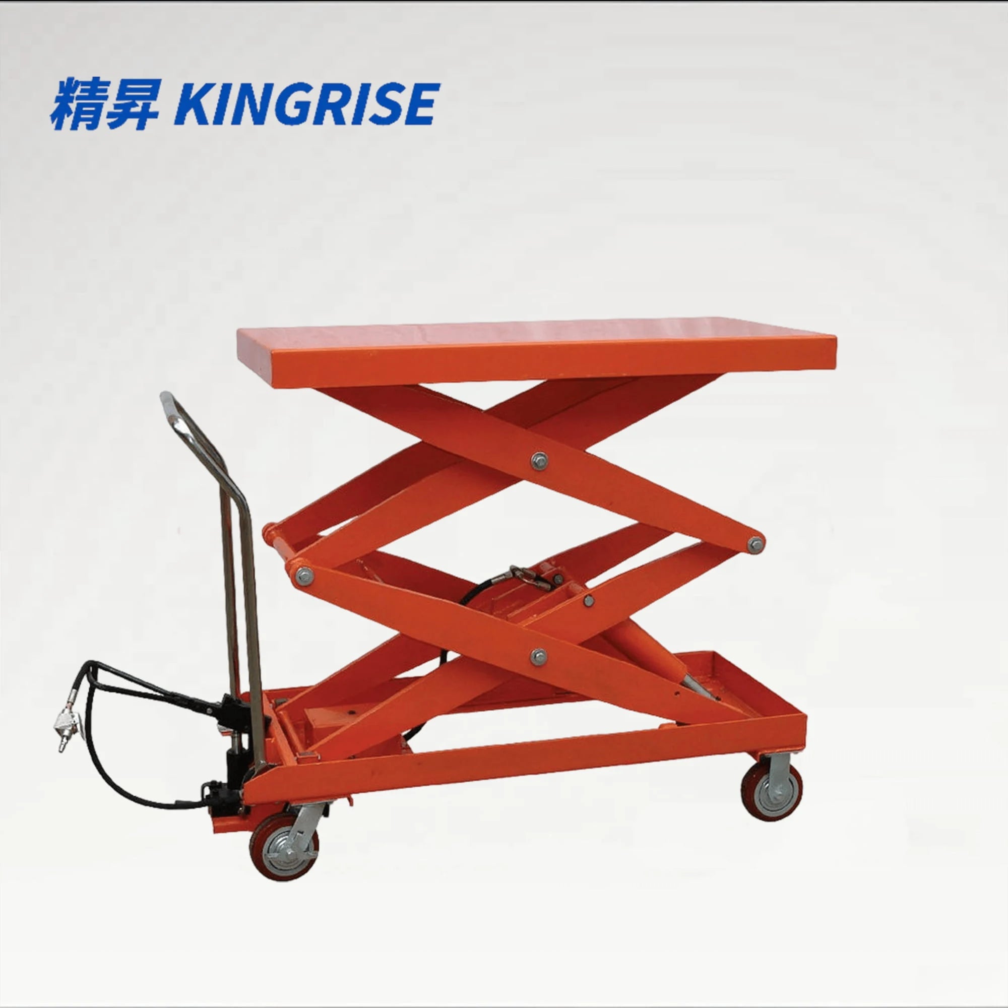 TFY-75SD Extra High Lift Air Powered Hydraulic Lift Table Cart, 1650 lbs