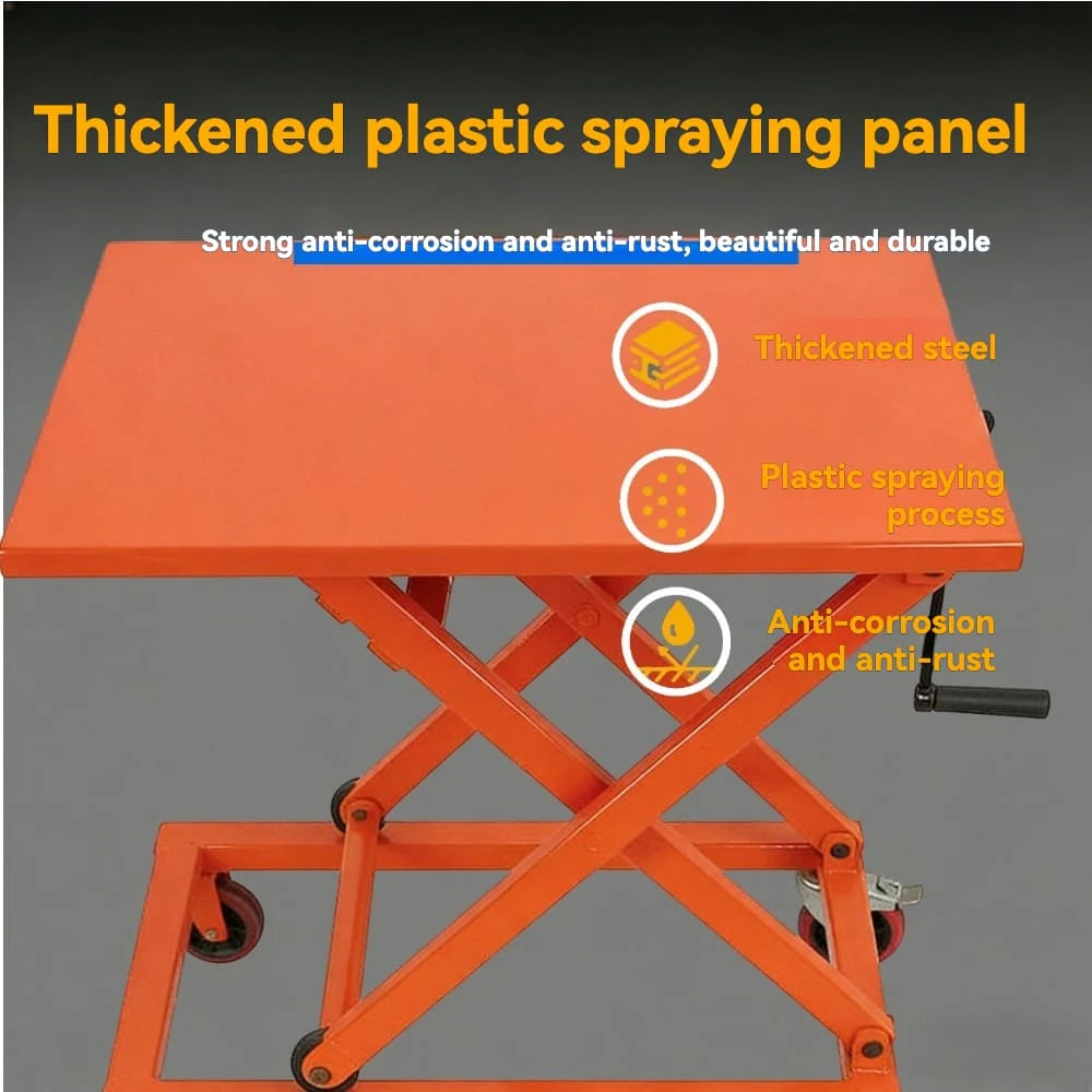 High strength shear fork structure | KINGRISE Series Mobile Manual Lift Table TH 15 TH 30 TH 50