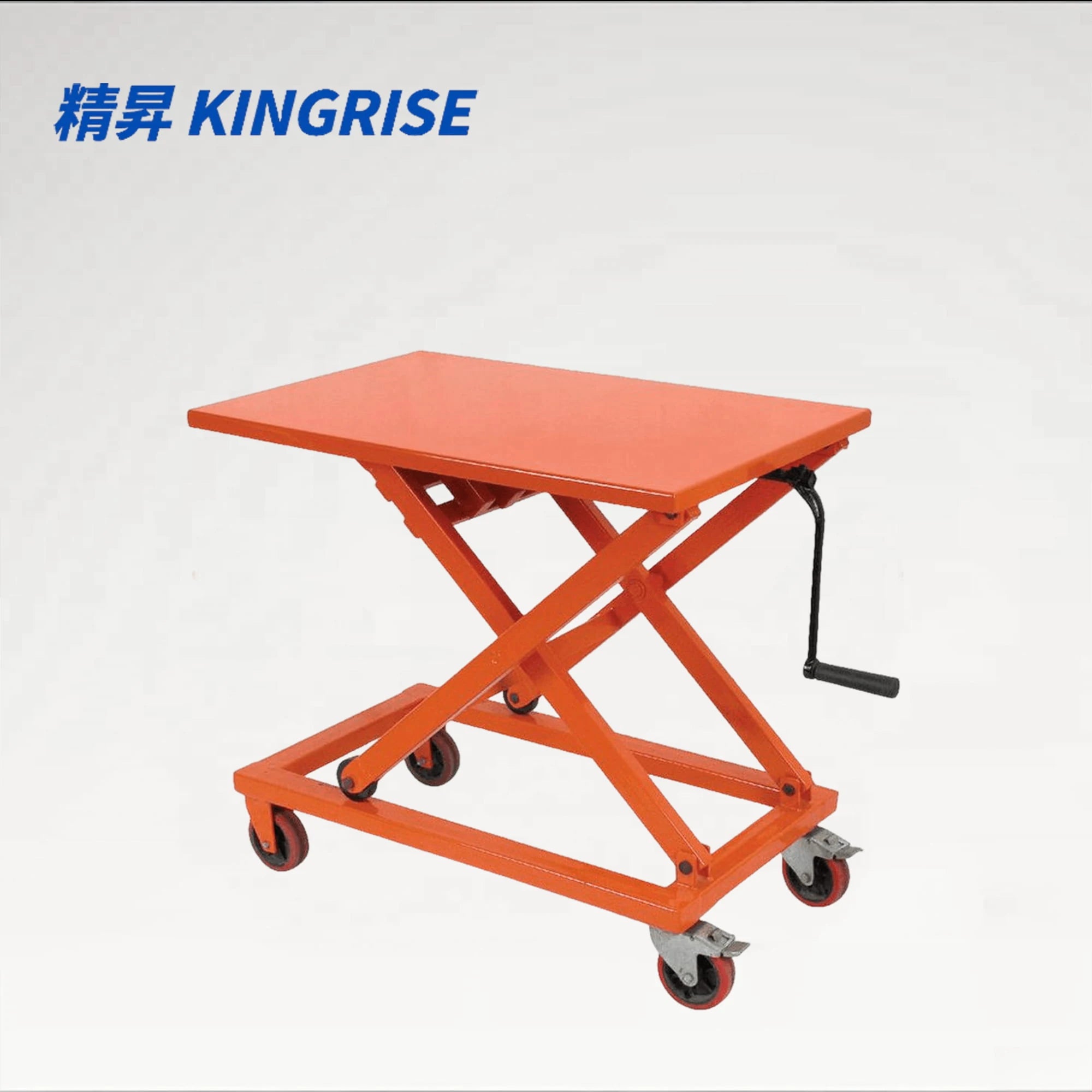 TH Series Mobile Hand Crank Hydraulic Lift Table, 330-1100 lbs Capacitywarehouse