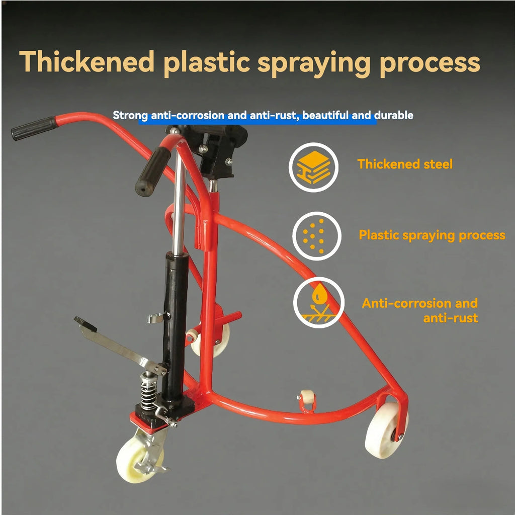Durable wear-resistant caster wheel | KINGRISE Manual Drum Transporter TY 30-2
